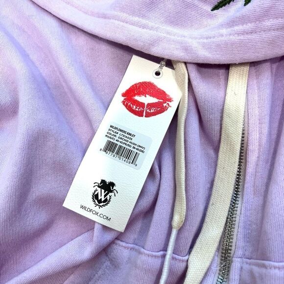 WILDFOX Wildflowers Kinley Full Zip Hoodie Size Medium - Picture 6 of 8